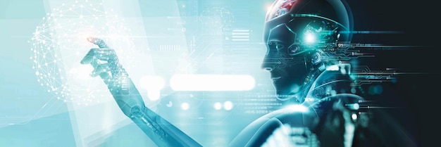 Neural network visualization displaying deep learning algorithms and data processing