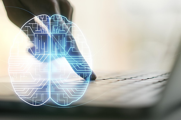 Neural network automation symbol representing intelligent business solutions